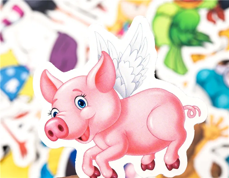 50PCS Animal Cartoon Stickers Starfish Kid Sticker Set For Children Travel Case Bicycle Laptop Notebook Toy Anime Stickers (18)