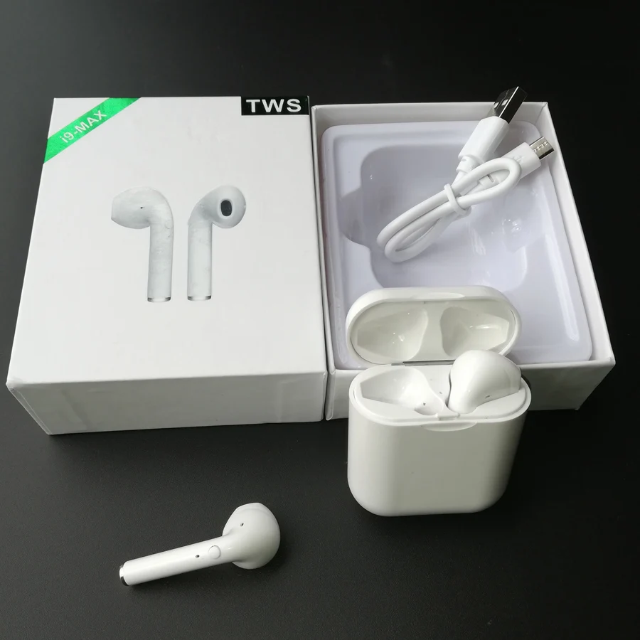 

New TWS i9 Max Mini Bluetooth Earphones Wireless Headphone Air Pods Ear Buds Phone Headset For iPhone Xiaomi Samsung Huawei