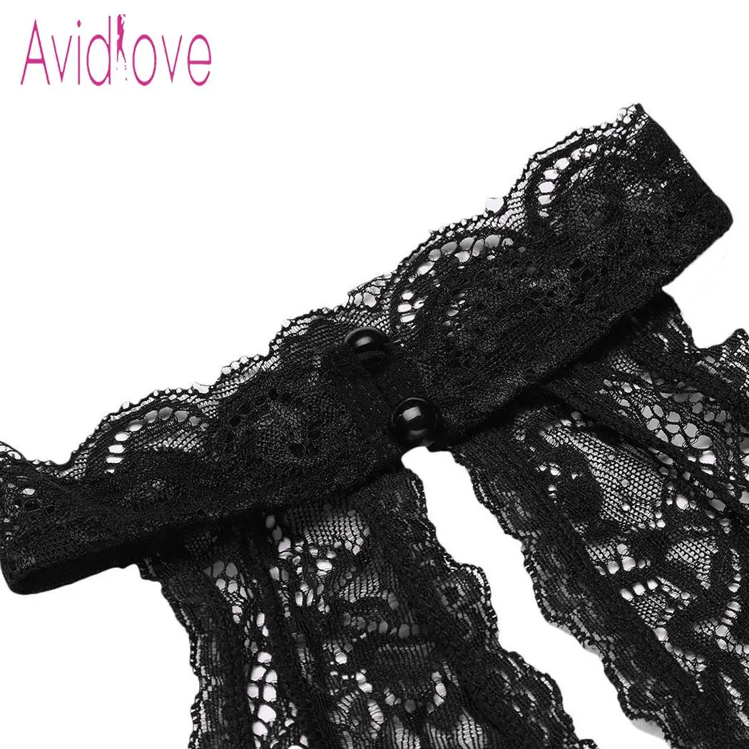 Женское кружевное белье Avidlove эротическое нижнее из кожи с цветочным принтом