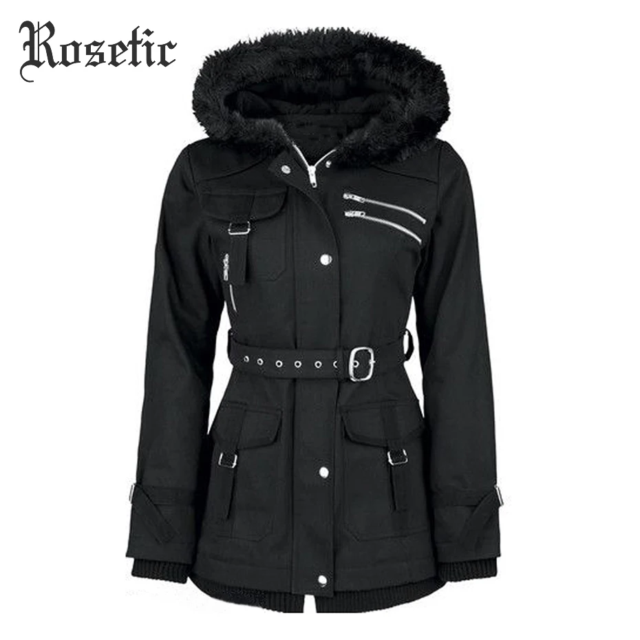 black hooded gothic coat