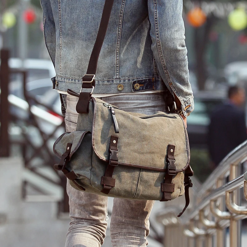 Skup Burminsa przyczynowy płótnie mężczyźni Messenger torby wielu kieszenie tornister 14 cal torby na laptop pracy torby na ramię nastolatki torby szkolne 2019