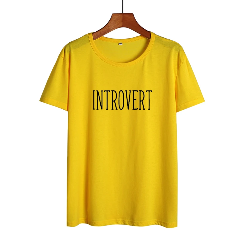 Футболка Introvert для любителей книг летняя хлопковая футболка черного и белого