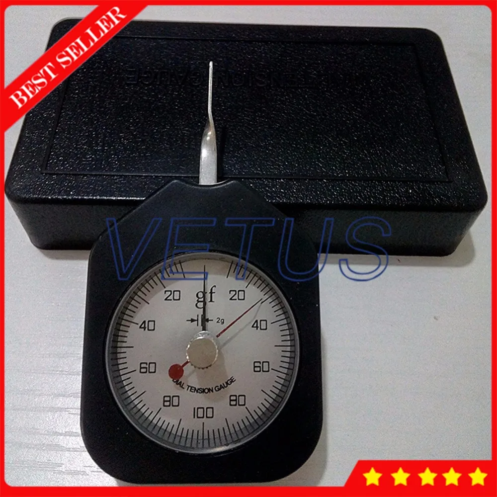 ATG-100-2 с двойными указателями Tensiometer с пиковым удержанием 100 г измеритель натяжения циферблата тестер