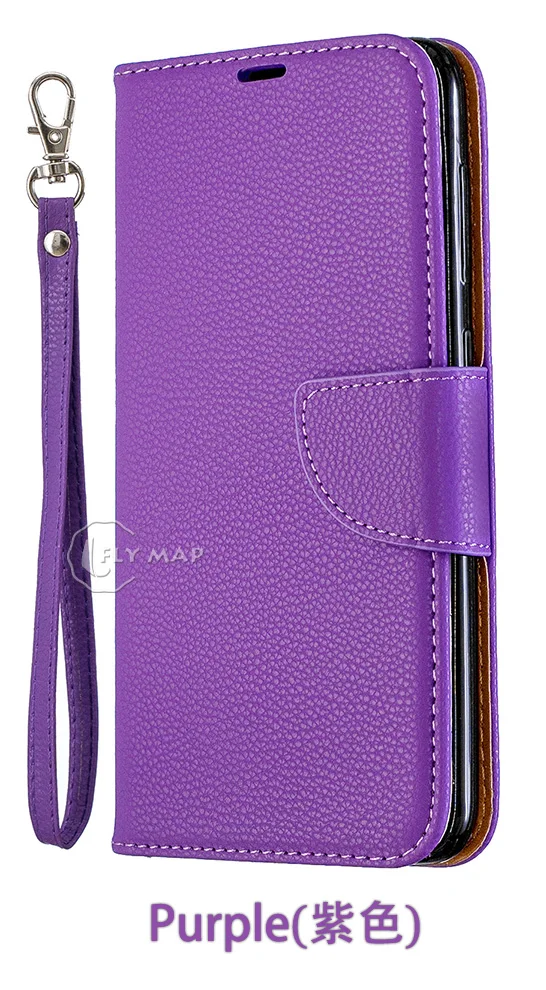 Чехол-книжка для samsung Galaxy A10 10A A105, кожаный чехол-бумажник для телефона A105FD A105F/DS SM-A105F/DS SM-A105FD, силиконовый чехол - Цвет: Purple