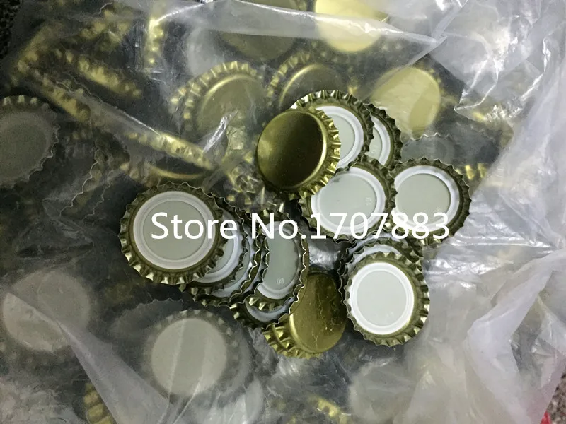 1000 Pcs Gold Beer Bottle Caps Bottling Beer Home Brew Homebrewing New