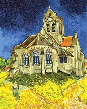 

5807 Van Gogh The Church at Auvers - Paint by Numbers Kits for Adults DIY