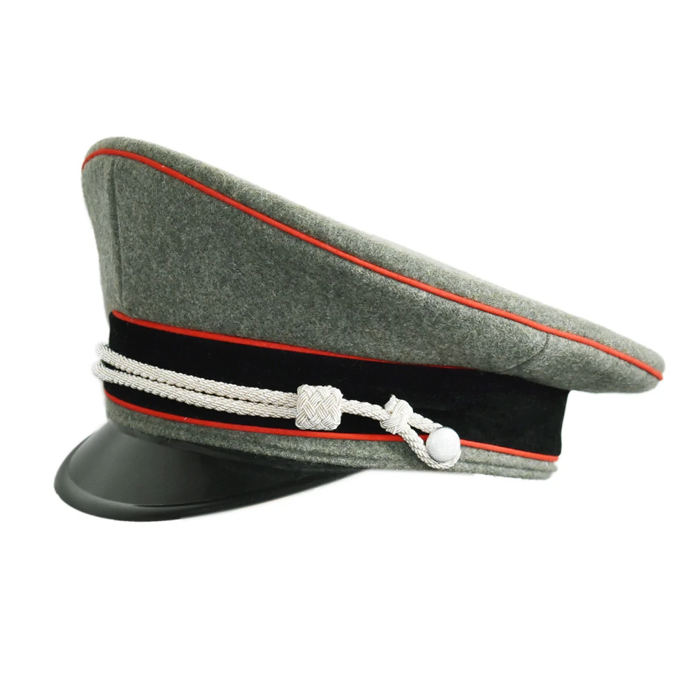 WW2 ufficiale tedesco cappello a tesa larga da collezione in lana argento  mento CORD 50011|Cappelli militari| - AliExpress