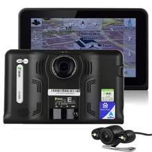 Udricare 7 дюймов GPS DVR android-автомобильный грузовик GPS навигации 16 ГБ видео Регистраторы Антирадары заднего вида Двойной Камера парковка DVR