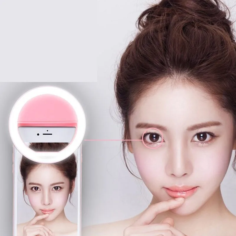 

Portable Selfie Ring Light For Mobile Phone Led Flash Fill Selfie Light Lamp Camera For Photography Spotlight Flash Accessories