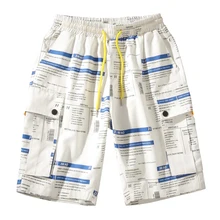 Весна и лето китайский стиль Мужские удобные высококачественные спортивные буквы студенческие Большие размеры повседневные шорты