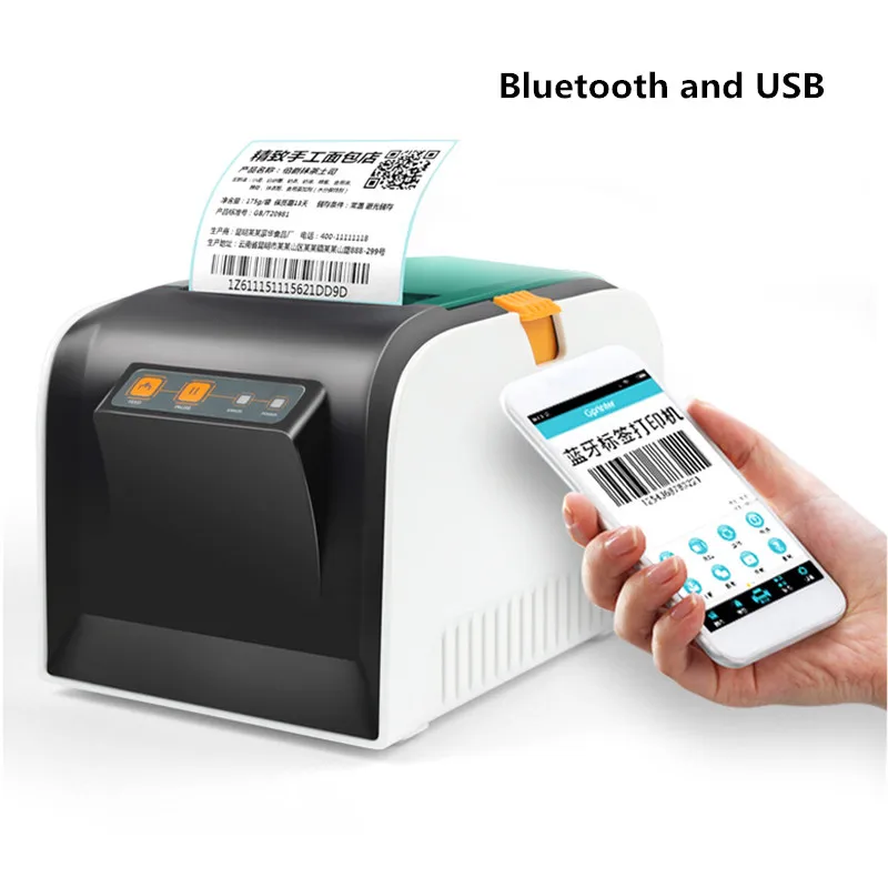 80mm bar code thermal printer sticker label printer Clothing catering