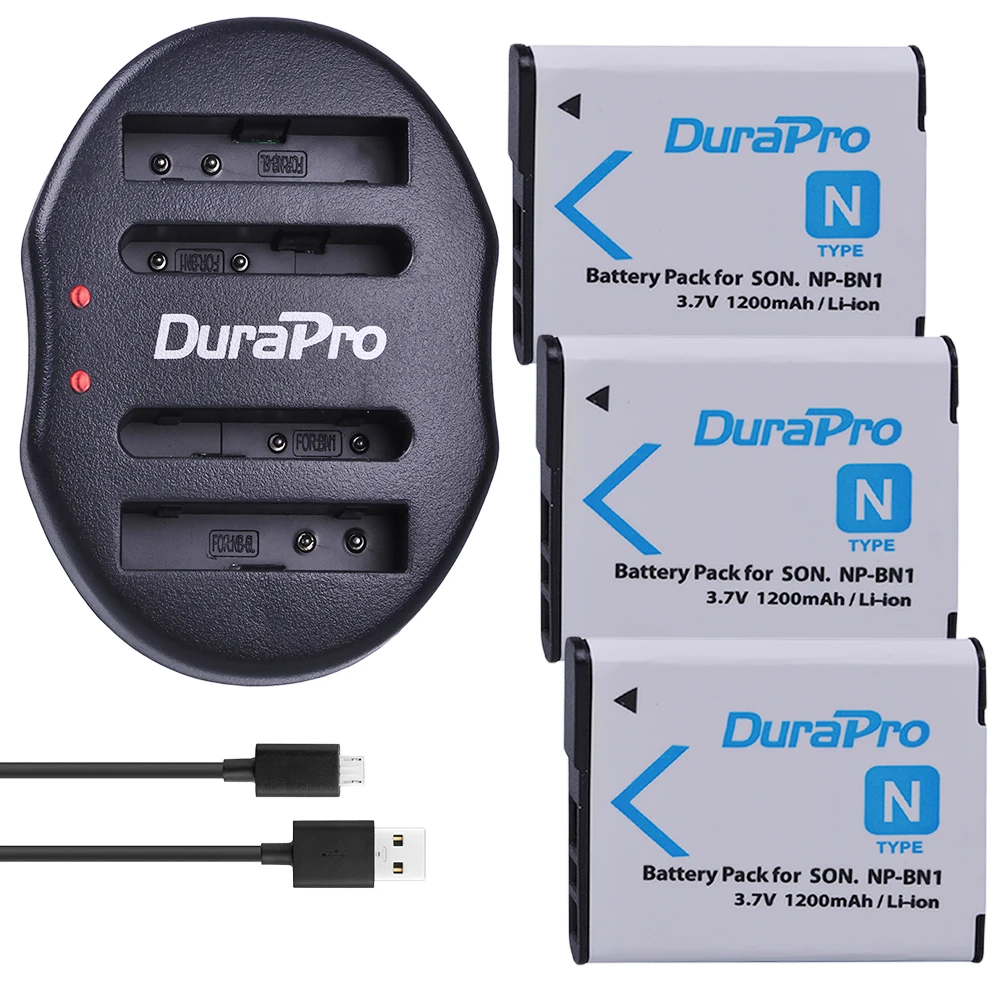 

3x NP-BN1 NPBN1 NP BN1 BN Battery & USB Dual Charger for SONY DSC TX9 T99 WX5 TX7L TX5 W390B W380 W350 W320 W360 QX100 W370