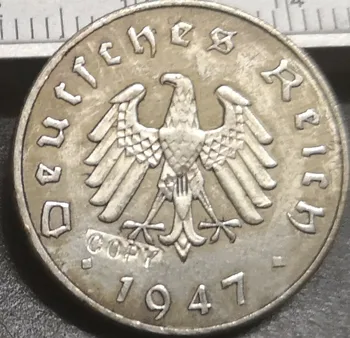

1947-F Germany-1871-1948 10 Reichspfennig Copy Coin