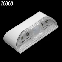 ICOCO 1pcs 4 LED PIR Infrared Detection Motion Sensor Home Door Keyhole Light Lamp Beads for Door Stairway Bedroom Hallway Sale