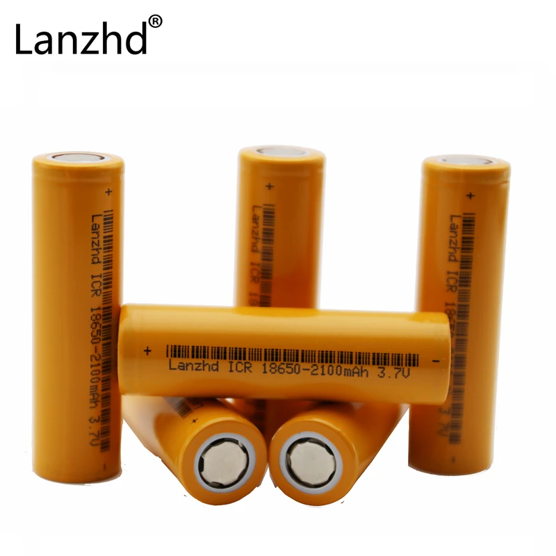 6pcs Icr 18650 Rechargeable Batteries 3.7v Rechargable 2100mah Liion