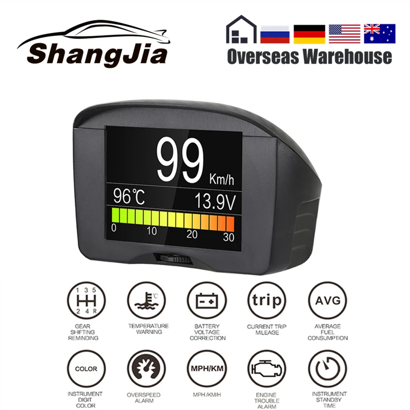 AUTOOL X50 Plus HUD Дисплей автомобиля OBD Умный Цифровой измеритель скорости вольтажа