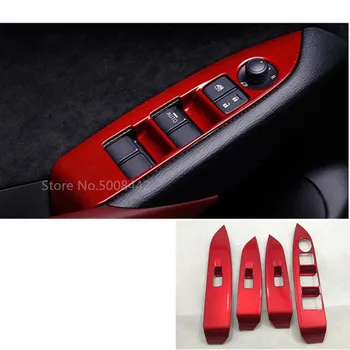 

For Mazda CX-3 CX3 2017 2018 2019 2020 Car Armrest Handrail Inner Door Window Glass Switch ABS Chrome Panel Cover Trim Frame