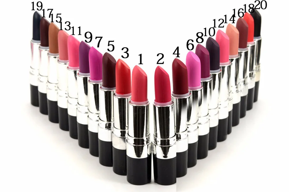 

Dropship 20 Colors Makeup Matte Lipstick Lipstick Waterproof Cosmetics Beauty Makeup Balm Long Lasting Lip Stick Batom