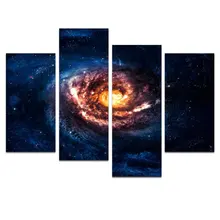 Abstract Universe Space Wall Art,Landscape Painting Picture Design Printed on Canvas ,Galaxy Wall Decor Artwork