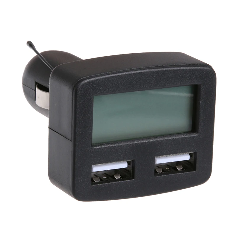 MAHAQI Dual USB 5 в 1 Автомобильный держатель для телефона на Зарядное устройство 3A DC 5V Автомобильный держатель для телефона на USB Зарядное устройство с температура дисплея LCD Напряжение измеритель величины тока Горячая S