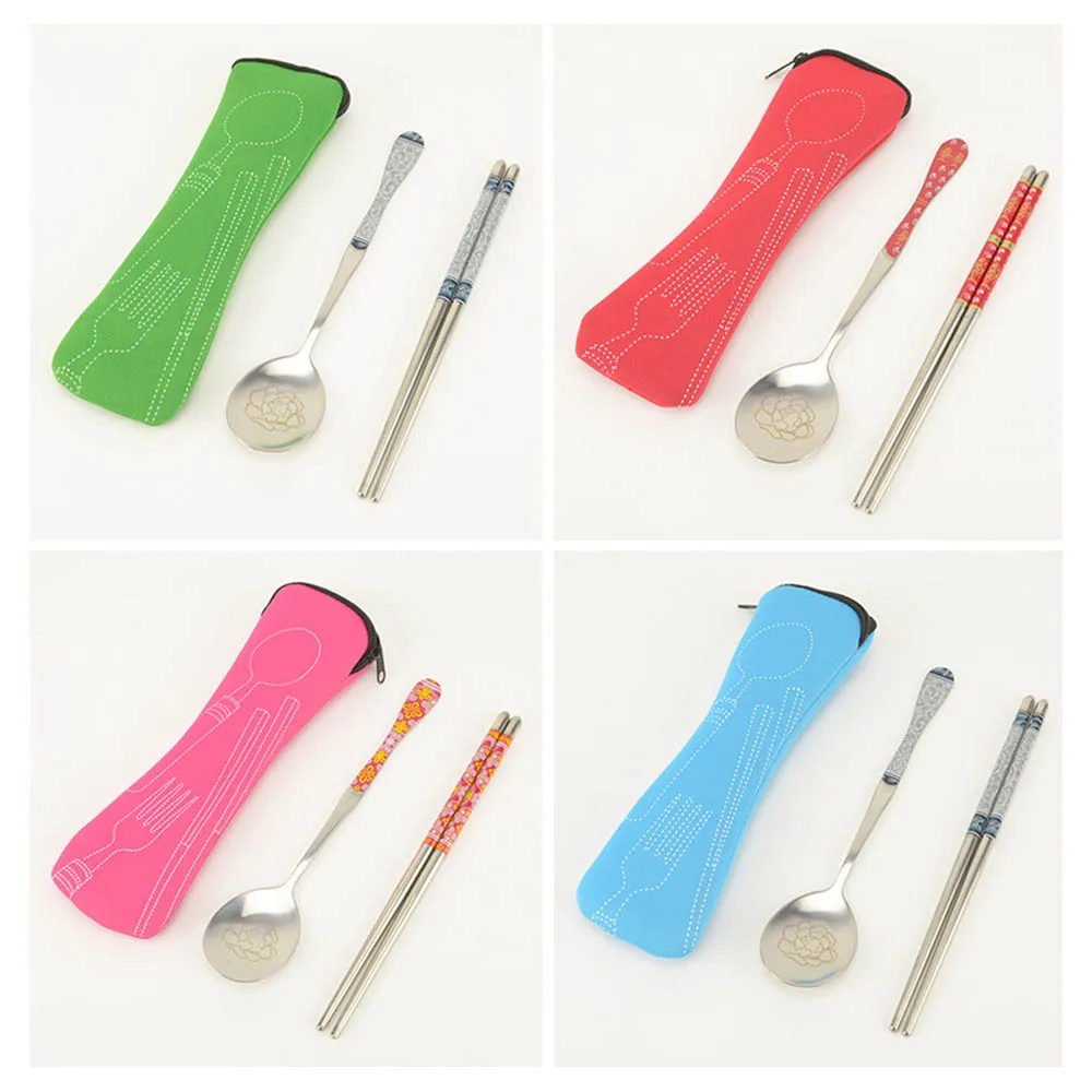 

Portable Tableware Cloth Bag Travel Packing Tableware Organizer Picnic Fork Spoon Chopsticks Storage Tool Camping Dinnerware Bag