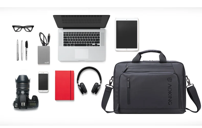 Aoking Новая черная нейлоновая Мужская сумка портфель для ноутбука портативный деловой портфель для документов для мужчин ts Большая вместительная сумка-мессенджер для мальчика