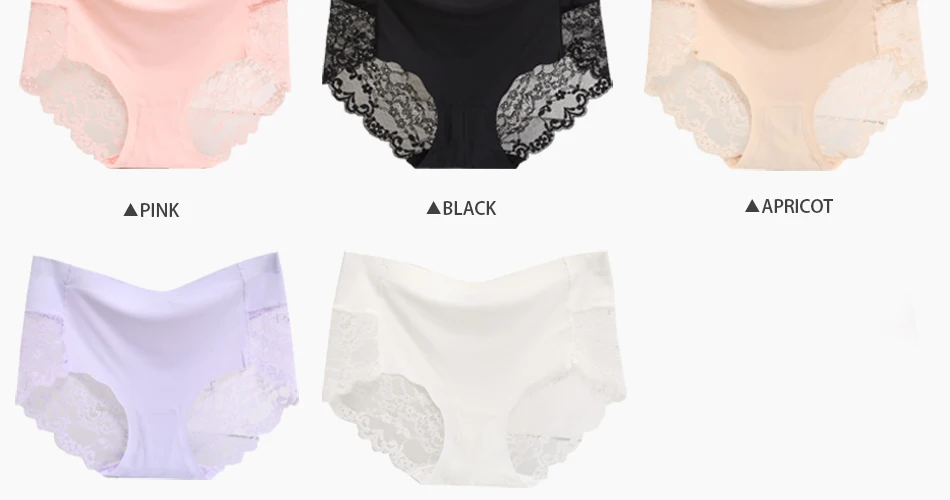Hot Sale Women's Sexy Lace Panties Seamless Cotton Breathable Hollow Briefs Plus Size Girl Brand Underwear 10
