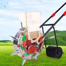 Ручной Сеятель, кукуруза соевые бобы, хлопок, ручной толчок сеялка роликовая сеялка с мульча для подавления колеса машина сеялка инструмент