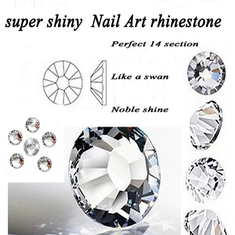 

2019 Super Shiny Non Hotfix Rhinestones Crystal Decorations Flat Back Rhinestones DIY Jewelry Nails Stones Glue On 3D Nail Art