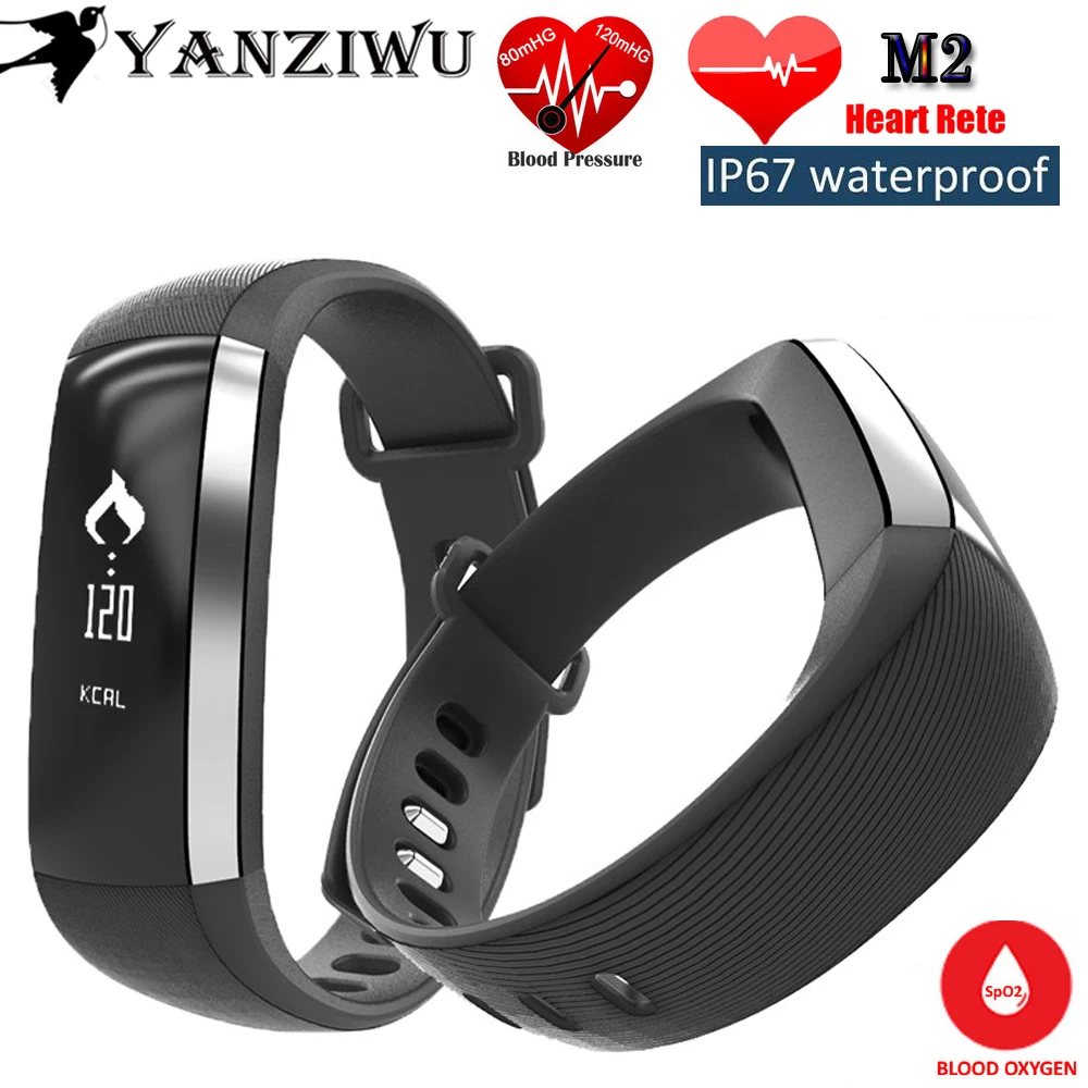 Bluetooth Watch M2 Smart Band Bracelet Blood Pressure Oxygen Oximeter Heart Rate