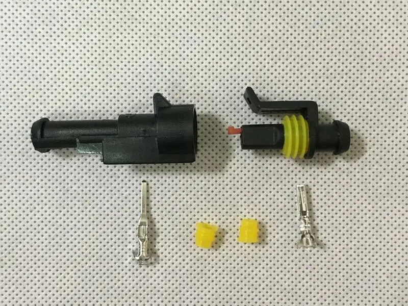 1 pin AMP male+female connector 1