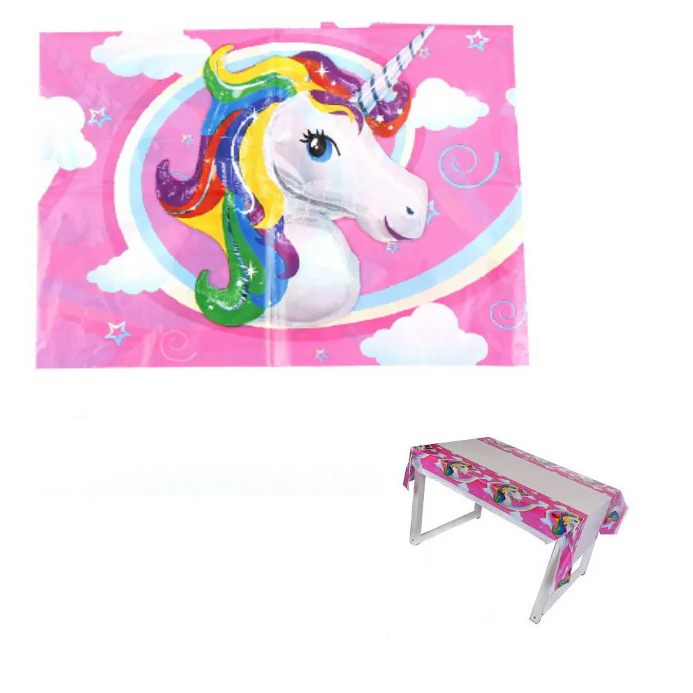 1pcs/lot Unicorn Tablecloths Kids Birthday Party Supplies Unicorn Table