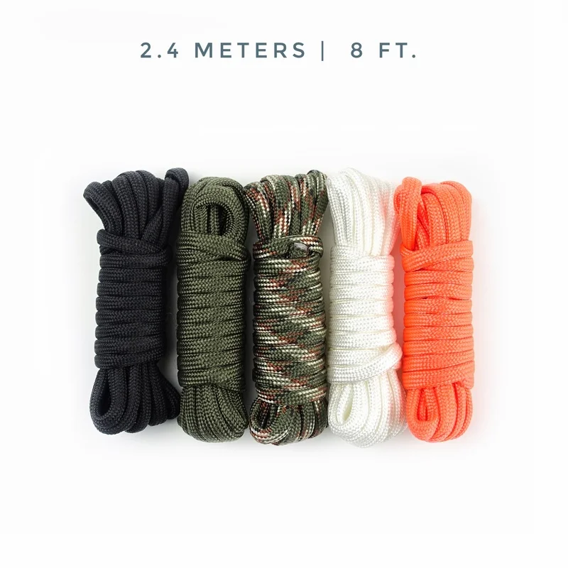 8ft. 10ft. 7 ستراند Paracord النايلون 550 المظلة الحبل الحبل حبل مل المواصفات DIY المفاتيح و بقاء سوار