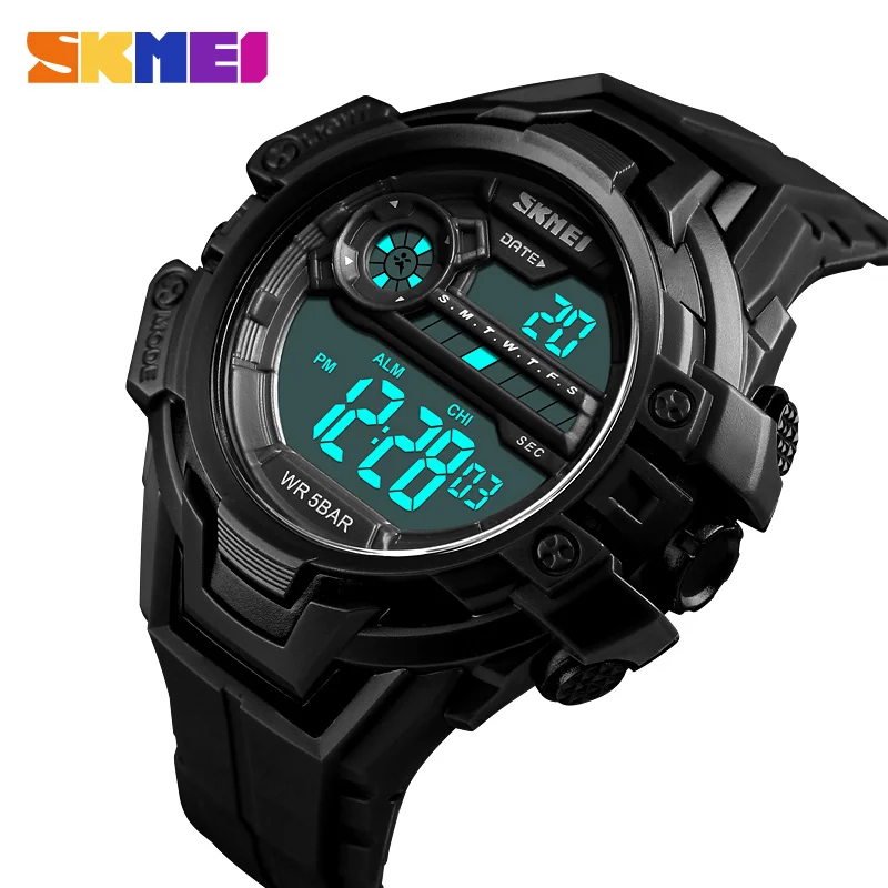 SKMEI 1383 2019 Новый Erkek коль Saati для мужчин цифровые наручные часы 50 м водостойкий Спорт на открытом воздухе часы дисплей человек для мужчин часы