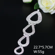 Роскошный цветок ручной работы серебряные стразы аппликация для свадебных платьев костюм повязка на голову аппликация шитье DIY ремесла