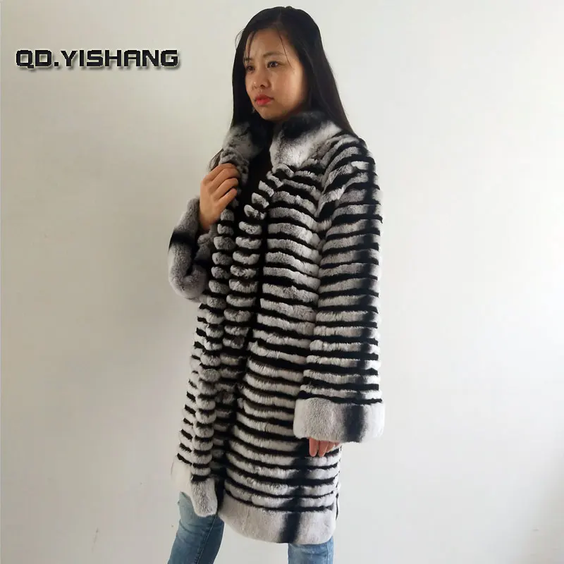 

Real Rex Rabbit Fur Knit coat fashion slim fur mandarin collar Comfortable and warm Fur coat Free mailing