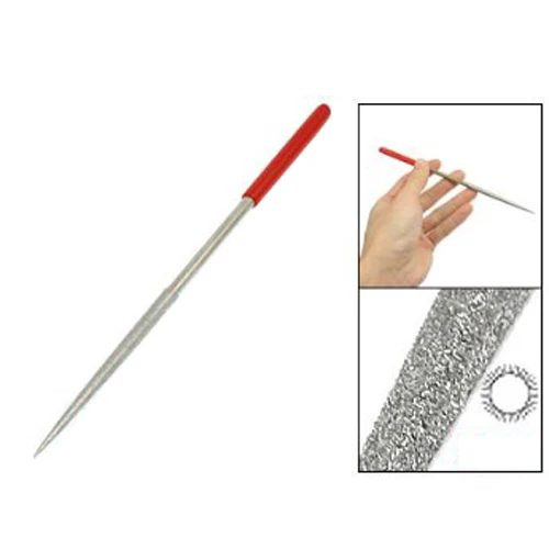 

KSOL Lapidary Jeweler Round Rat Tail Diamond Files 5mm x 180mm Silver Tone Red