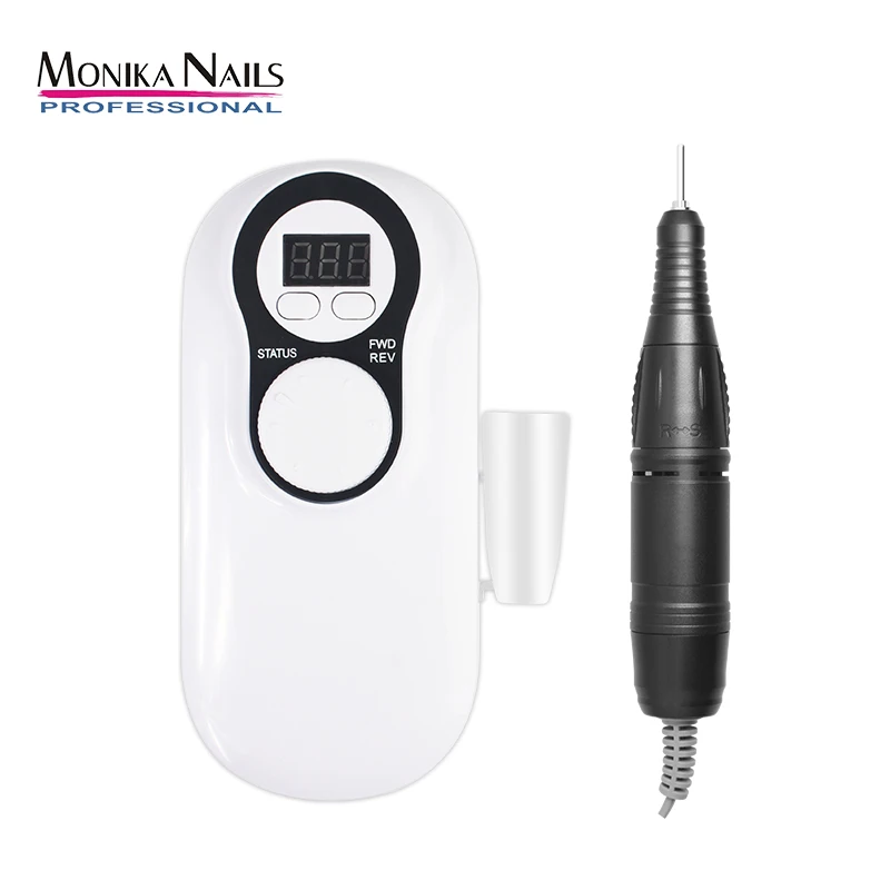 

Monika Portable Nail Art Equipment 30000RPM Electric Nail Polishing Machine with Waist Bag Nail Drill Machine Pedicure Kit