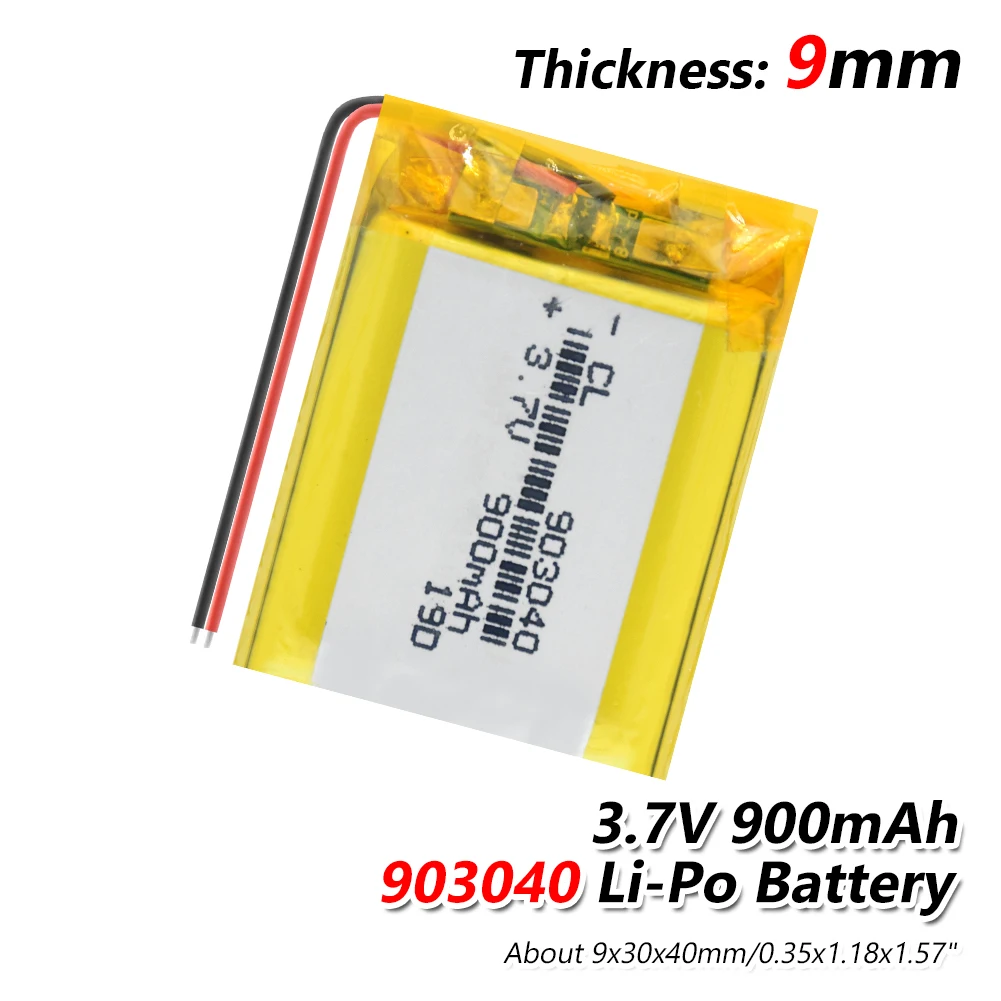 1/2/4 шт 903040 900 мАч литий полимерный аккумулятор батареи 3 7 V 900mAh ионный