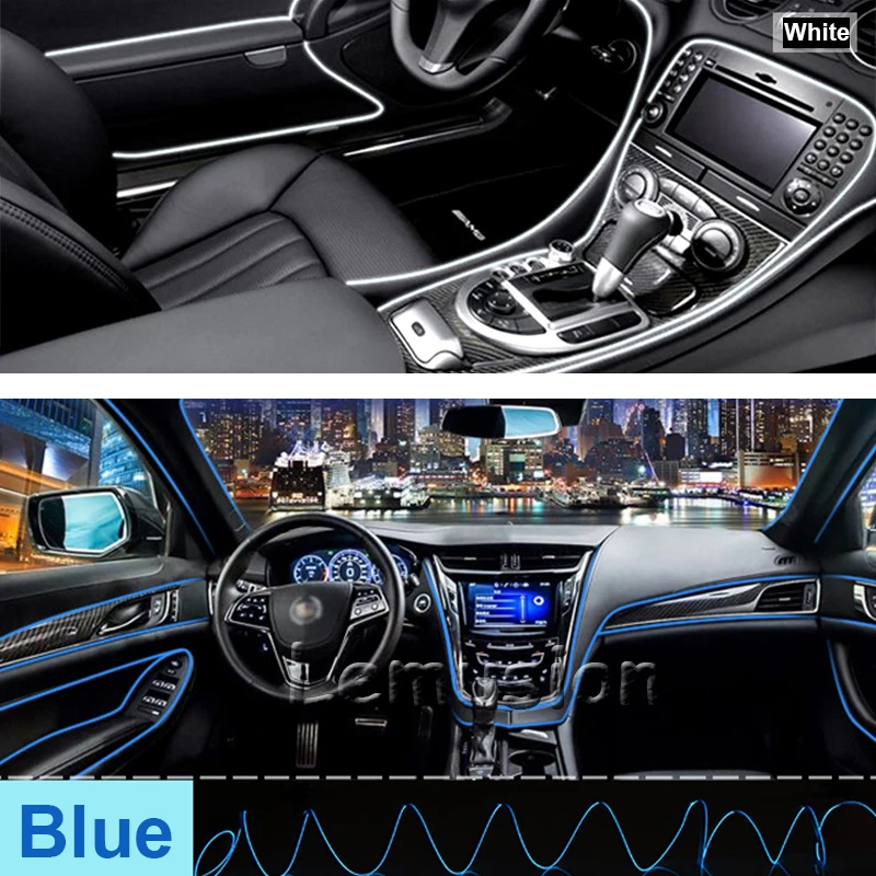 Автомобильный неоновый светильник светящаяся светодиодная лента для Volkswagen VW Polo