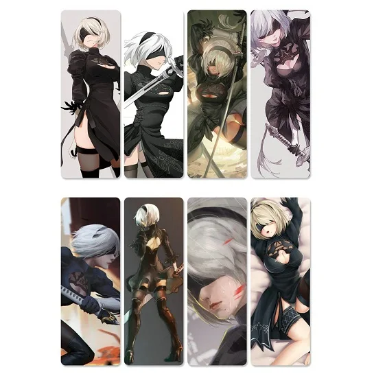 8 шт. Горячая игра NieR: автоматы марки книг водонепроницаемый прозрачный ПВХ пластиковая Закладка Красивые Марки книг подарок - Цвет: Style 6