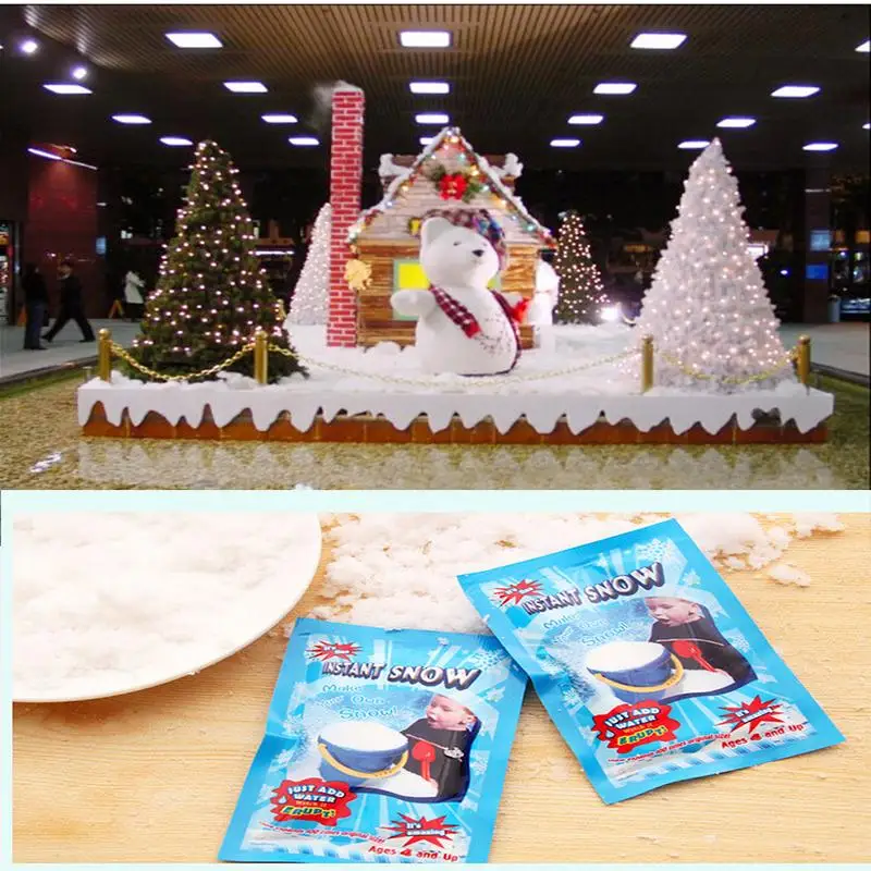 5/10packs Artificial Snow Instant Snow Powder Fluffy Snowflake Super Absorbant Frozen Party Magic Prop Christmas Party Decor 5/10packs Artificial Snow Instant Snow Powder Fluffy Snowflake Super Absorbant Frozen Party Magic Prop Christmas Party Decor
