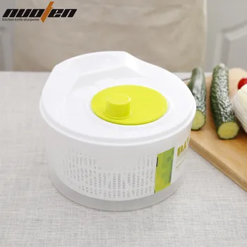 

NUOTEN Brand Manual Salad Spinner Fruit Vegetable Dehydrater Plastic Tool Easy And Safe To Use White Kitchen Salad Machine