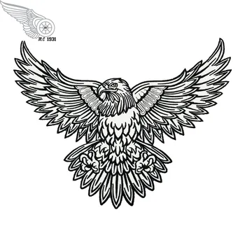 

Embroidery Eagle tattoo full back size funk patch iron on motorcycle patches for jacket clothing