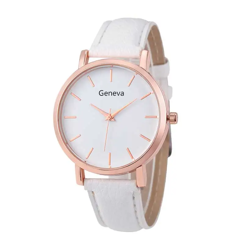 

Exquisite Simple Style Geneva Women Watches Fashion Quartz Wristwatches Slim Female Clock
