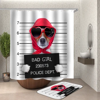 

Dog Shower Curtain Bathroom curtain shower curtains bathroom curtain hooks waterproof water repellent bathroom