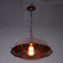 Retro colgante de la lámpara/Simple metal marrón de la vendimia cubierta de la lámpara De Luces De La Cocina Del Gabinete Sala de Estar/comedor tienda/cafe/bar/oficina