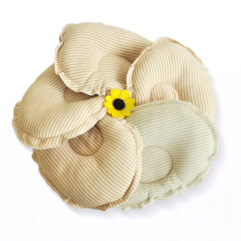 

Newborn Infant Baby Anti Roll Pillow Oval Anti Flat Head Breathable Washable Neck Prevent Kids Bedding Gift Cotton Positioner
