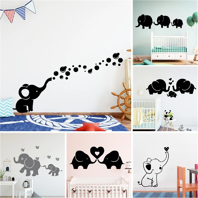 New Elephant Vinyl Self Adhesive Wallpaper Nursery Room Decor Diy Elephant Vinyl Self Adhesive Wallpaper