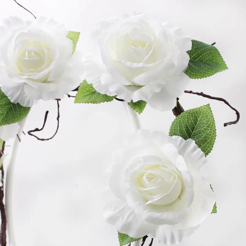 182CM Artificial Rose Flower Vine Silk Plant Fake Flower Wedding Arch Hotel Wall DIY Accessories Decoration for Home Party 1Pcs